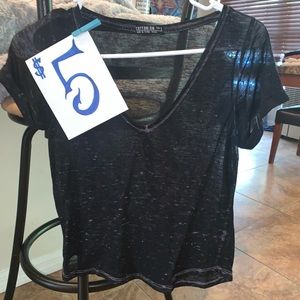 S distressed crop t shirt